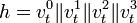 h = v_{t}^{0} \| v_{t}^{1} \| v_{t}^{2} \| v_{t}^{3}