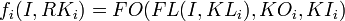 ~f_i = FO, KO_i, KI_i )