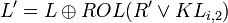 ~L' = L \oplus ROL