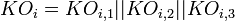 ~KO_i = KO_{i,1} || KO_{i,2} || KO_{i,3}