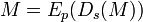 M=E_p)\,