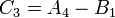 C_3 = A_4 - B_1 ~~