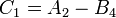 C_1 = A_2 - B_4 ~~