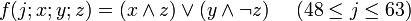f = \lor~~~~ 