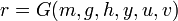 \ r = G