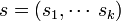 \ s =
