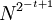 \ N^{2^{-t+1}}