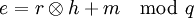 e = r \otimes h + m \mod q