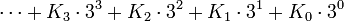  \cdots + K_3\cdot3^3 + K_2\cdot3^2+ K_1\cdot3^1+ K_0\cdot3^0