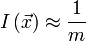 I \left \approx {1 \over m}