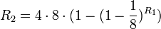 R_2 = 4\cdot 8\cdot^{R_1})