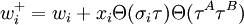 w_i^+=w_i+x_i\Theta\Theta