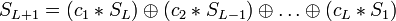 S_{L+1} = \oplus \oplus \dots \oplus