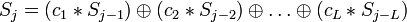 S_{j} = \oplus \oplus \dots \oplus