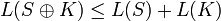L \le L+L