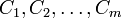  C_1,C_2,\ldots,C_m 