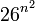 26^{n^2}