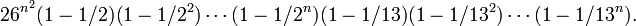 26^{n^2}\cdots\cdots.