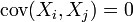 \operatorname{cov}=0