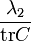 \frac{\lambda_2}{\operatorname{tr} C}