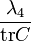 \frac{\lambda_4}{\operatorname{tr} C}