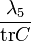 \frac{\lambda_5}{\operatorname{tr} C}