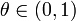 \theta \in