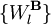 \{W_l^{\bold B}\}