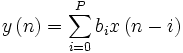 y \left = \sum_{i=0}^{P} b_i x \left