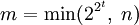 m = \min