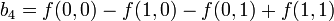  b_4 = f-f-f+f \,
