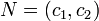 N =\,