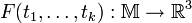 F:\mathbb{M}\to\mathbb{R}^3