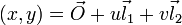 =\vec{O}+u\vec{l}_1+v\vec{l}_2