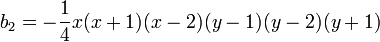 b_{2} = - \frac{1}{4}x