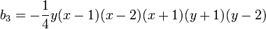 b_{3} = - \frac{1}{4}y