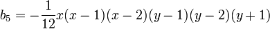 b_{5} = - \frac{1}{12}x