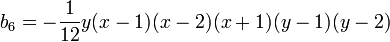b_{6} = - \frac{1}{12}y