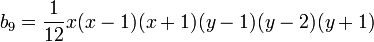 b_{9} =  \frac{1}{12}x