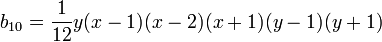 b_{10} =  \frac{1}{12}y