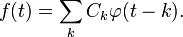  f=\sum_k C_k \varphi. 
