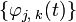 \{ {\varphi}_{j, \;k}\} 