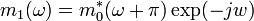  m_1=m_{0}^{*}\exp  