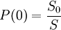 P = \frac{S_0}{S}