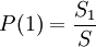 P = \frac{S_1}{S}