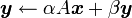 \boldsymbol{y} \leftarrow \alpha A \boldsymbol{x} + \beta \boldsymbol{y} \!