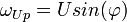 \omega_{Up}=Usin