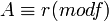 A\equiv r