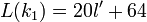 L=20l^\prime+64