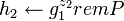 h_2 \leftarrow g_1^{z_2} rem P